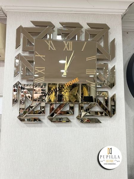 Aynalı Bronz Renk Versace Saat