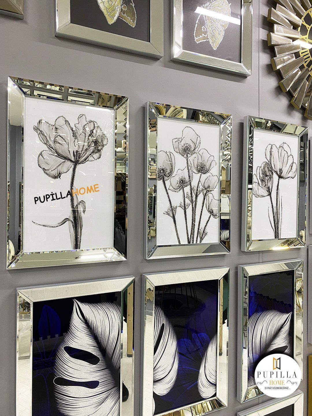 Gümüş Renk Üçlü Gelincik Set