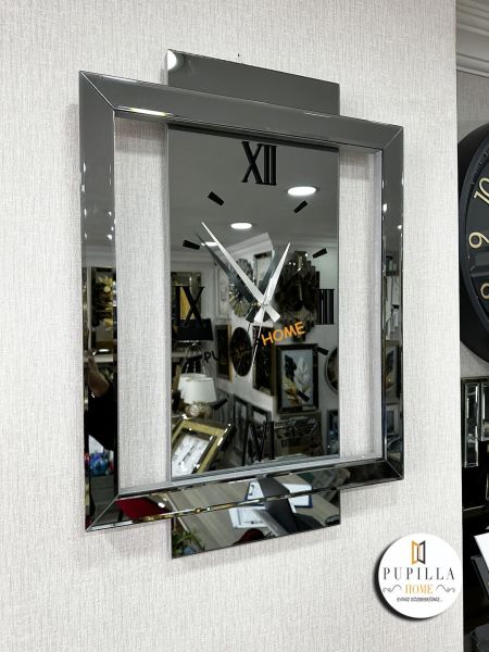 Lotus Füme Renk Aynalı Saat