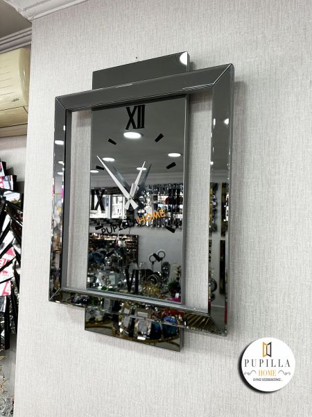 Lotus Füme Renk Aynalı Saat