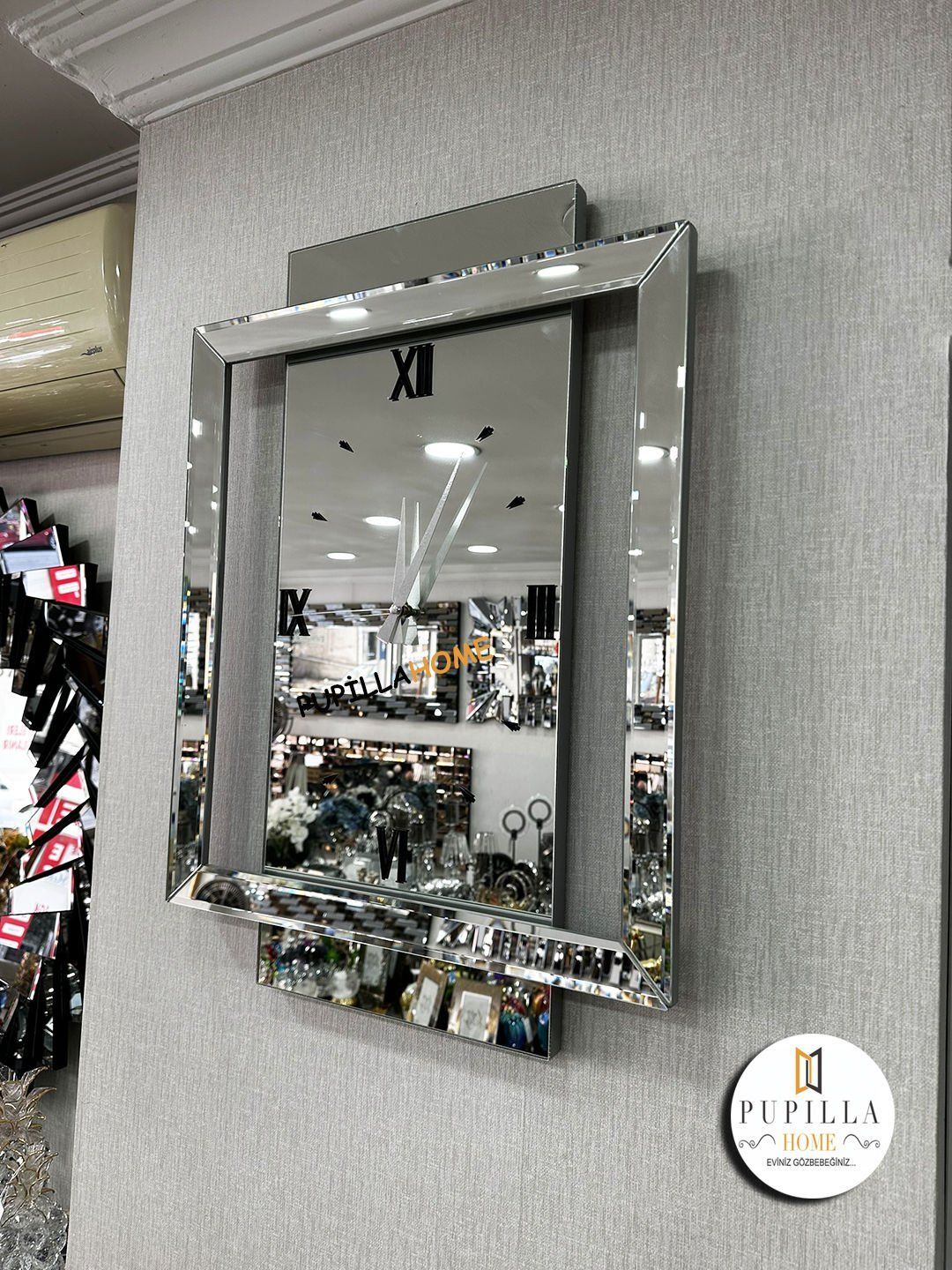 Lotus Gümüş Renk Aynalı Saat