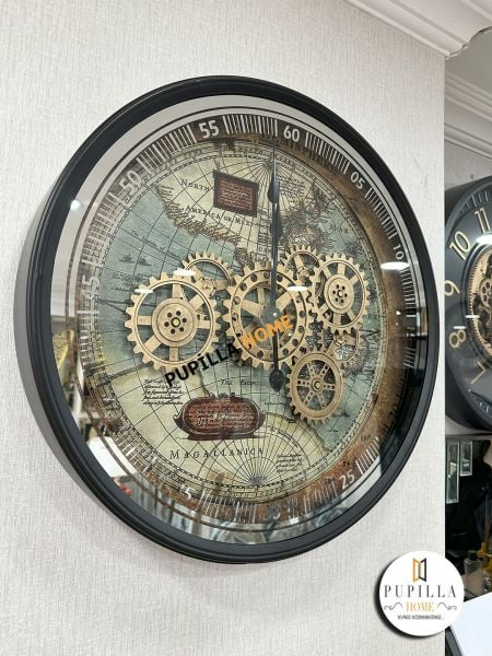 Metal Gövdeli Çarklı Duvar Saati