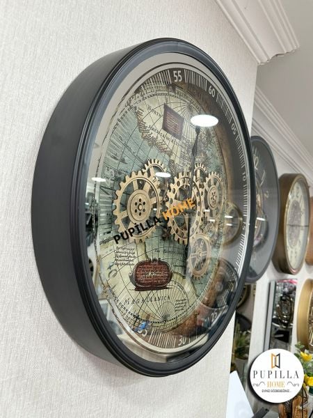 Metal Gövdeli Çarklı Duvar Saati