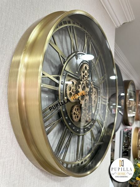 Metal Gövdeli Çarklı Duvar Saati