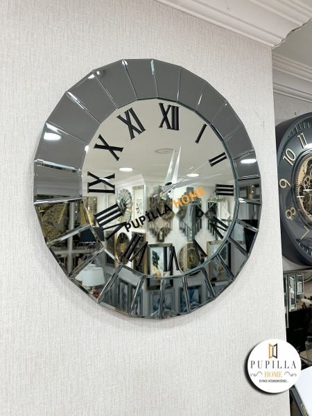 Royal Füme Renk Aynalı Saat