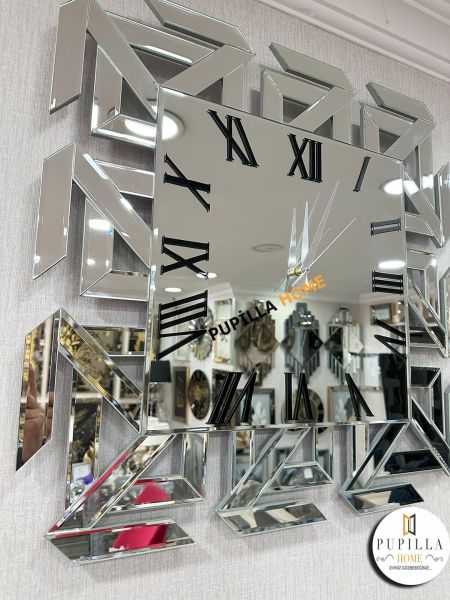 Aynalı Gümüş Renk Versace Saat