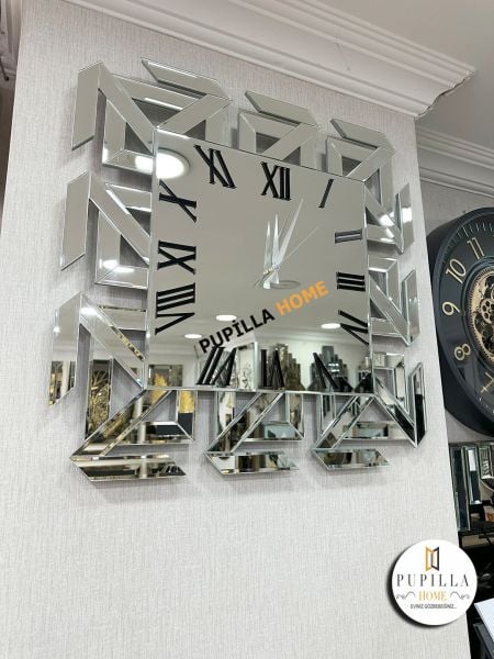 Aynalı Gümüş Renk Versace Saat