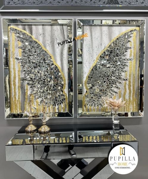 Varak İşlemeli İkili Melek Kanadı