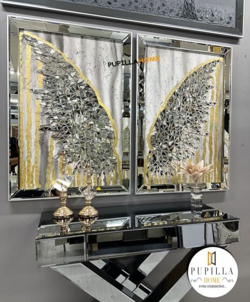 Varak İşlemeli İkili Melek Kanadı