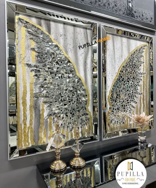 Varak İşlemeli İkili Melek Kanadı