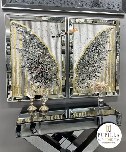 Varak İşlemeli İkili Melek Kanadı