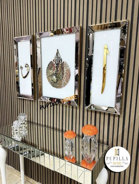 Bronz Renk Ayetel Kürsü Elif Vav Set