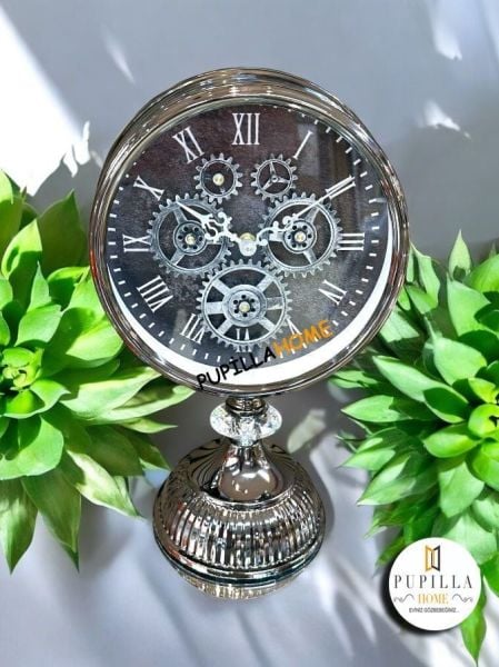 İnox Metal Çarklı Saat