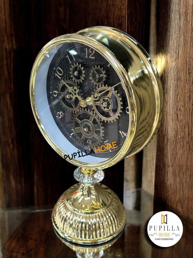 Gold Metal Çarklı Saat
