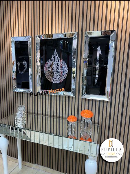 Gümüş Renk Ayetel Kürsü Elif Vav Set
