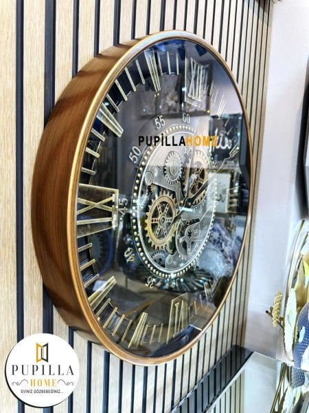 Metal Gövdeli Çarklı Duvar Saati