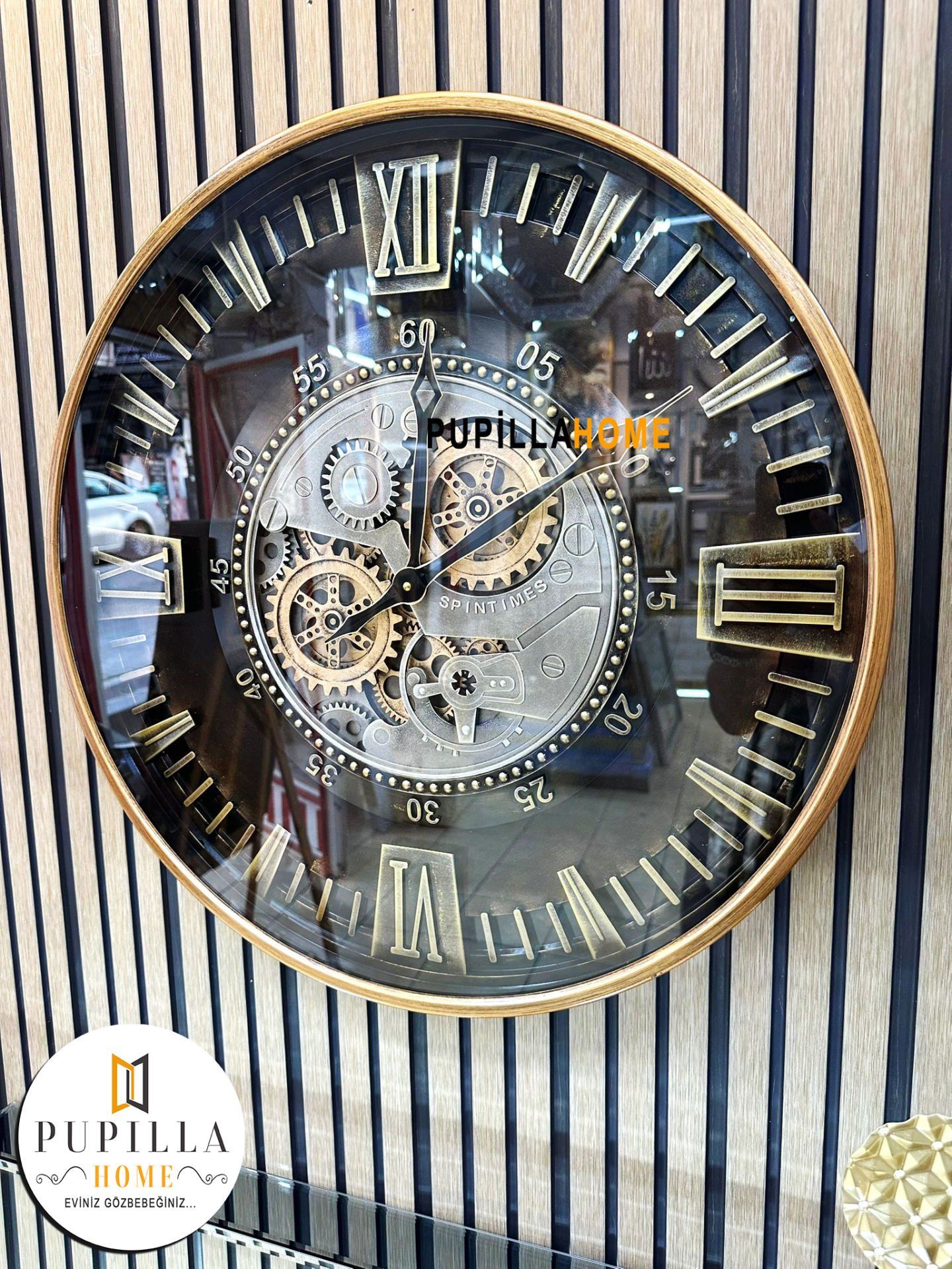 Metal Gövdeli Çarklı Duvar Saati