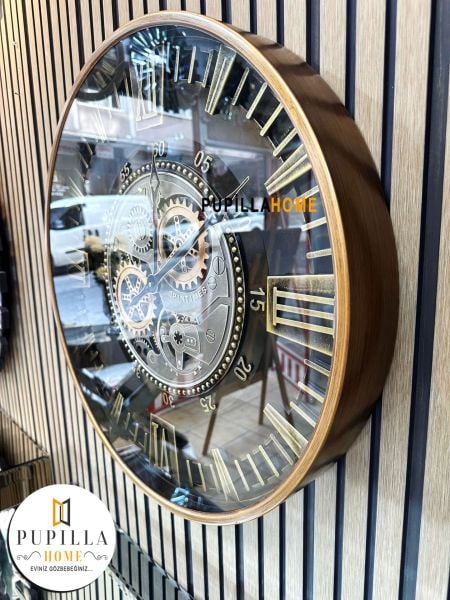 Metal Gövdeli Çarklı Duvar Saati