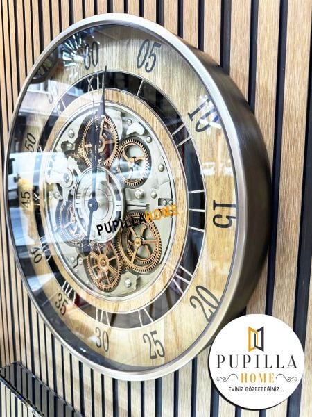 Metal Gövdeli Çarklı Duvar Saati