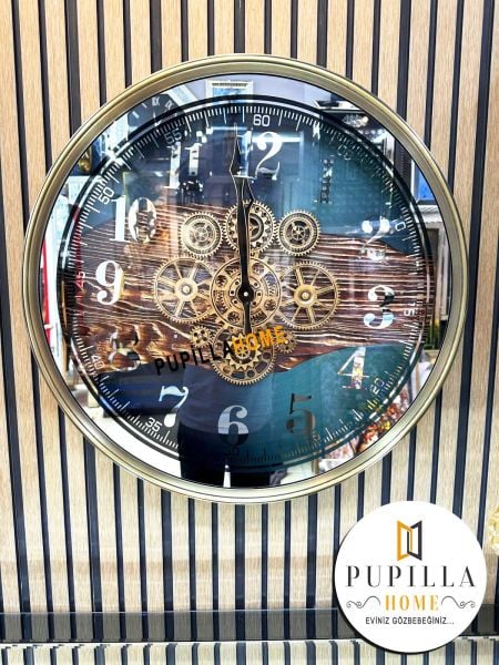 Metal Gövdeli Çarklı Duvar Saati