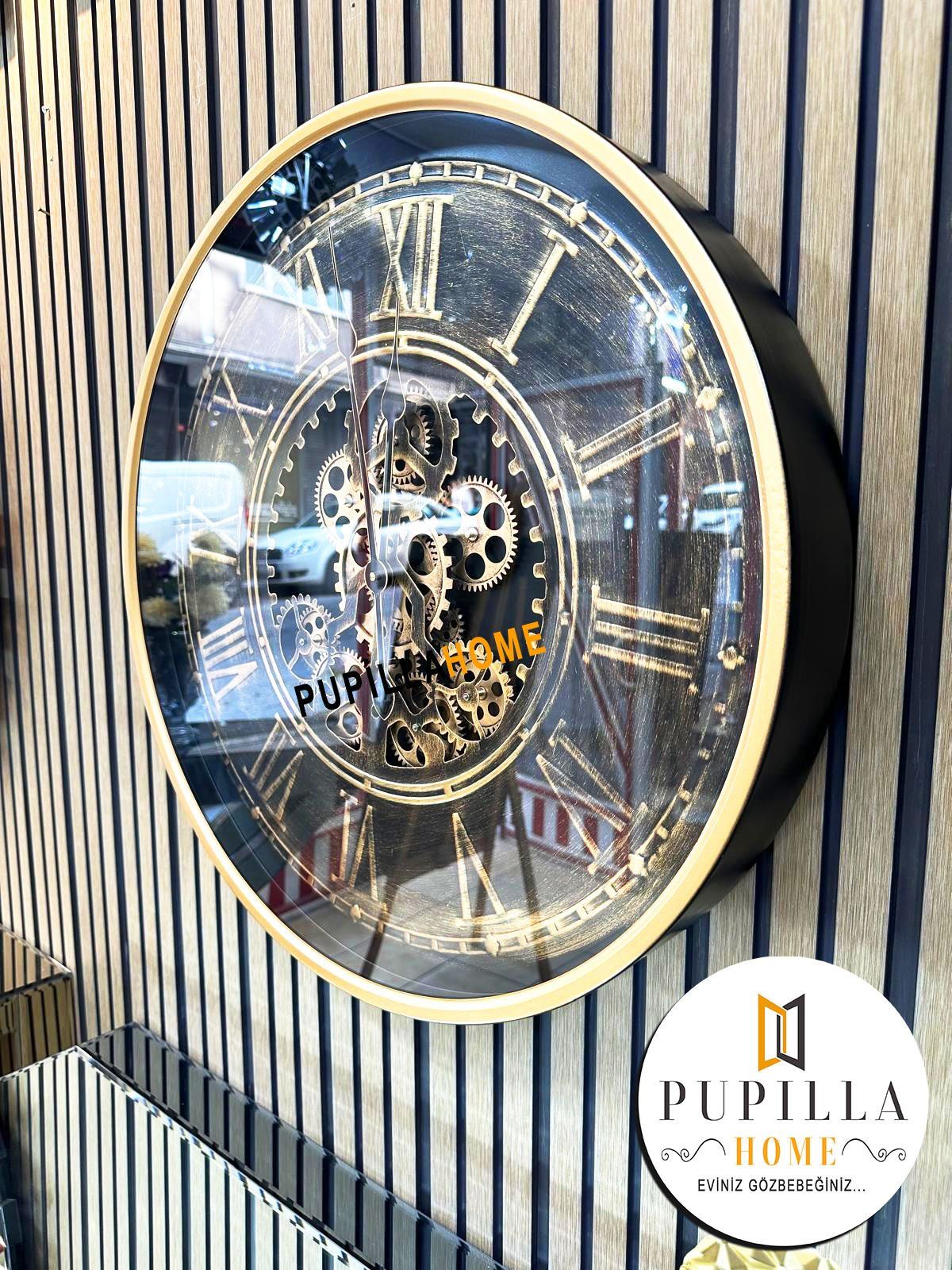 Metal Gövdeli Çarklı Duvar Saati