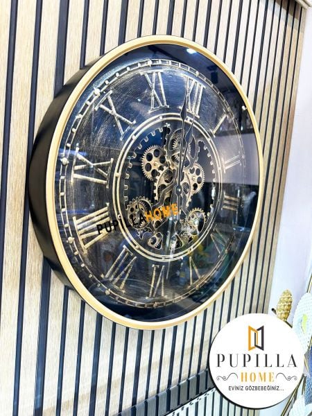 Metal Gövdeli Çarklı Duvar Saati