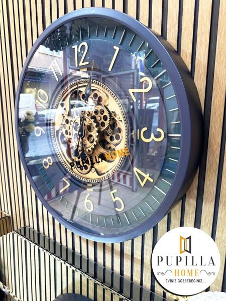 Metal Gövdeli Çarklı Duvar Saati