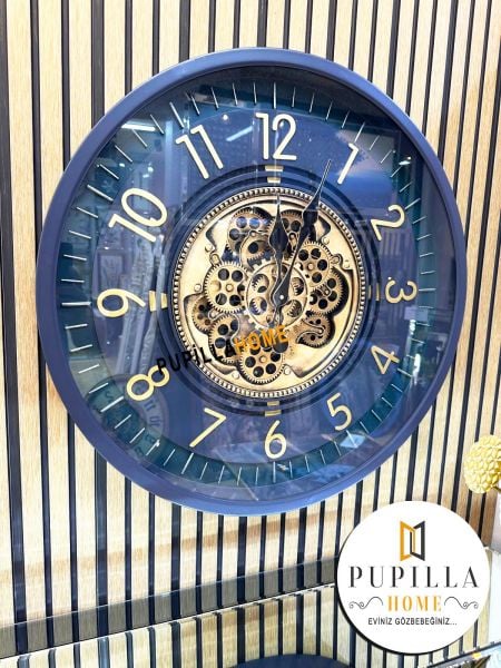 Metal Gövdeli Çarklı Duvar Saati